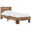 vidaXL Estructura de cama con cabecero Madera envejecida 80 x 200 cm