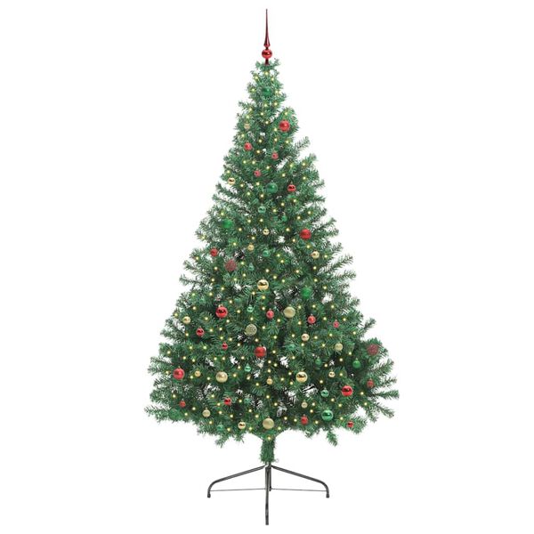 vidaXL Árbol de Navidad Artificial Preiluminado Verde 240 cm PVC