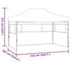 vidaXL Carpa de Fiesta Antracita 291 x 431 x 315 cm Tela Oxford