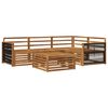 vidaXL Conjunto de sof&aacute;s de exterior 5 pcs Natural
