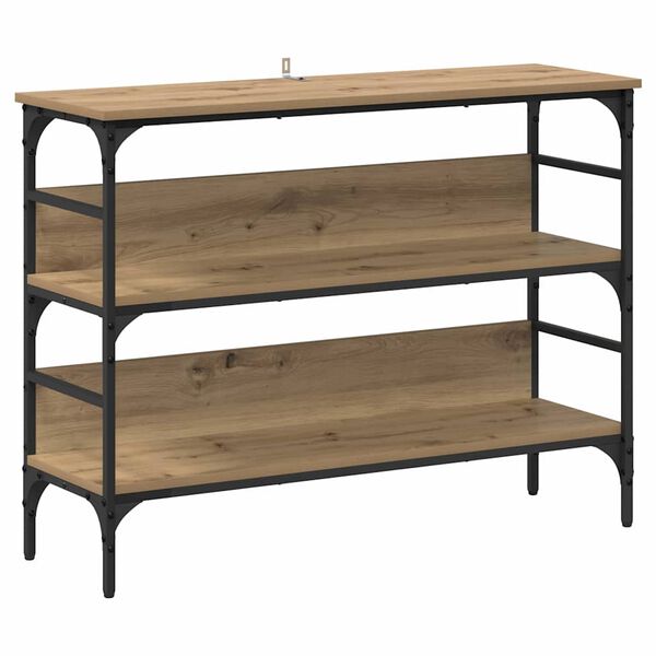 vidaXL Mesa Consola con estante Roble artisan 100 x 32 x 75 cm