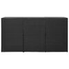 vidaXL Cobertizo triple de cubo basura ratán PE negro 229x78x120 cm