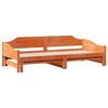 vidaXL Sof&aacute; cama nido madera maciza de pino marr&oacute;n cera 80x200 cm
