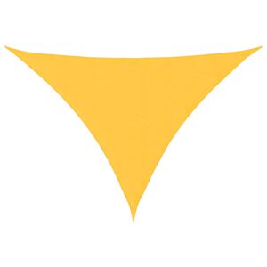 vidaXL Toldo de vela triangular tela Oxford amarillo 3,5x3,5x4,9 m