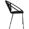 vidaXL Juego de comedor jardín 3 piezas ratán PVC negro