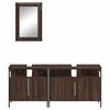 vidaXL Set de muebles ba&ntilde;o 3 pzas madera contrachapada roble marr&oacute;n
