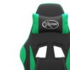 vidaXL Silla gaming giratoria cuero sintético negro y verde