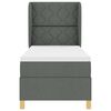 vidaXL Cama con Somier y Colch&oacute;n Gris Oscuro 90x190 cm de Tela tela