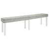 vidaXL Banco madera caoba blanco y rat&aacute;n Kubu natural 160x35x45 cm