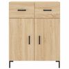 vidaXL Aparador alto madera contrachapada color roble 69,5x34x180 cm