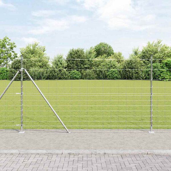vidaXL Poste de Valla Galvanizado 25 x 1,4 m Acero