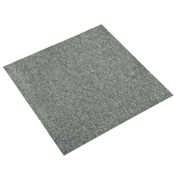 vidaXL Alfombra 20 pcs Verde 50 x 50 cm 100% Polipropileno