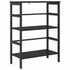 vidaXL Estante de libros 2 niveles 60 x 29,5 x 81 cm Roble Negro