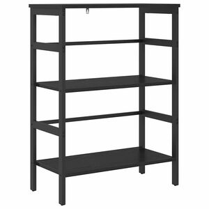 vidaXL Estante de libros 2 niveles 60 x 29,5 x 81 cm Roble Negro