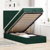 vidaXL Estructura cama otomana colchones verde oscuro 90x190cm