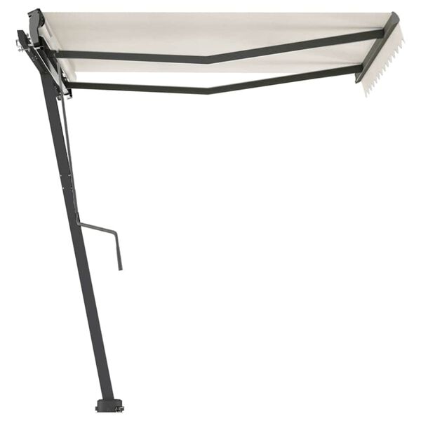 vidaXL Toldo de pie retr&aacute;ctil manual crema 300x250 cm