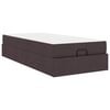 vidaXL Estructura de cama con colch&oacute;n 2 uds. Canela tela