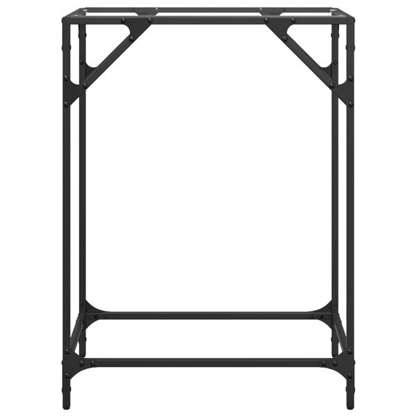 vidaXL Mesa consola superficie vidrio transparente acero 60x35x81 cm