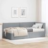 vidaXL Estructura de Cama Esquina con Colch&oacute;n Manual 2 pcs Gris Claro