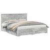 vidaXL Estructura de cama con caj&oacute;n Gris Concreto 180 x 200 cm