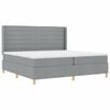 vidaXL Cama tipo Box Spring con colch&oacute;n Gris Claro 140 x 200 cm tela