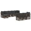 vidaXL Conjunto de sof&aacute;s de jard&iacute;n 10 uds. 10 plaza Gris