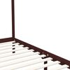 vidaXL Cama con dosel sin colchón madera maciza marrón oscuro 90x200cm