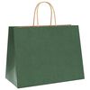 vidaXL Bolsas de papel con asas 250 uds verde 32x17x25 cm