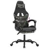 vidaXL Silla gaming con reposapi&eacute;s cuero sint&eacute;tico negro camuflaje