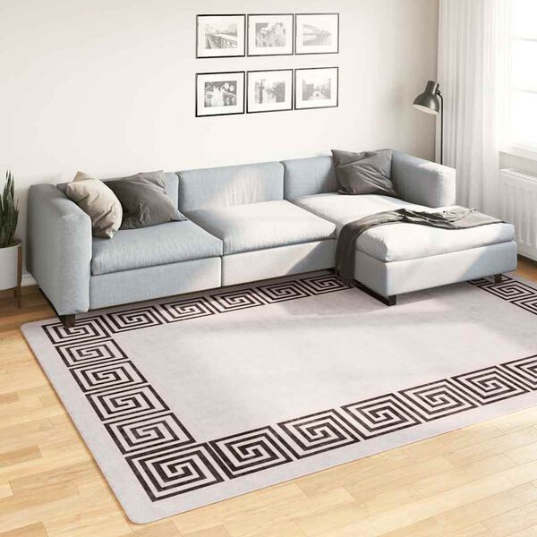 vidaXL Alfombra lavable beige claro 190x300 cm
