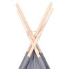 vidaXL Tienda tipi ni&ntilde;os y bolsa piel de melocot&oacute;n gris 120x120x150cm