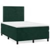 vidaXL Cama box spring con colch&oacute;n terciopelo verde oscuro 120x200 cm