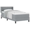 vidaXL Cama tipo Box Spring con cabecera Gris Claro 200 x 200 cm tela