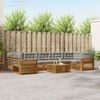 vidaXL Conjunto de sof&aacute;s de exterior 8 pcs Gris Natural y Claro