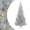 vidaXL &Aacute;rbol de Navidad con 300 LED con soporte Plateado 240 cm PET