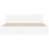 vidaXL Estructura de cama con LED sin colch&oacute;n blanco 180x200 cm