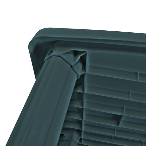 vidaXL Mesa de jardín de plástico verde 101x68x72 cm