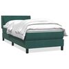 vidaXL Cama box spring con colch&oacute;n terciopelo verde oscuro 100x210 cm