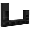 vidaXL Unidades de pared para TV 4 uds. Roble Negro