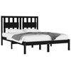 vidaXL Estructura de cama de madera maciza de pino negra 140x190 cm