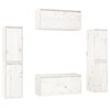 vidaXL Muebles para TV 6 piezas madera maciza de pino blanco