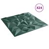 vidaXL Paneles de pared 24 pcs Verde Amatista 50 x 50 cm Espuma XPS