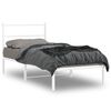 vidaXL Estructura cama sin colch&oacute;n con cabecero metal blanco 90x190 cm