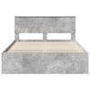 vidaXL Estructura de cama Concreto 140 x 190 cm Madera de pino macizo