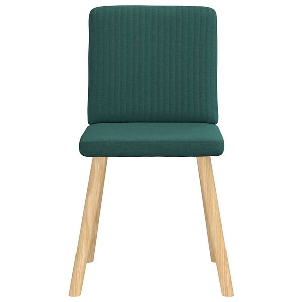 vidaXL Sillas de comedor 4 unidades tela verde oscuro