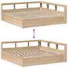 vidaXL Cama con estanter&iacute;a sin colch&oacute;n madera maciza de pino 200x200cm