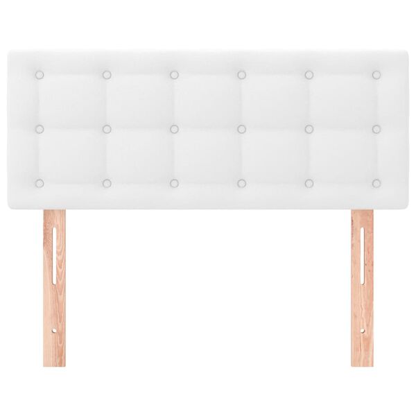 vidaXL Cabecero de cuero sintético blanco 90x5x78/88 cm