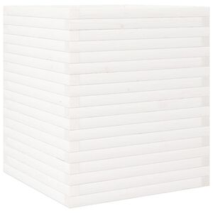 vidaXL Jardinera madera maciza de pino blanco 60x60x68,5 cm
