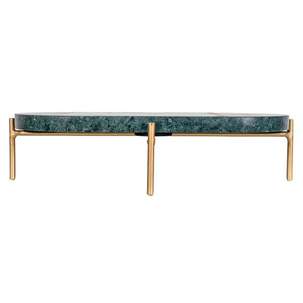House Nordic Bandeja de mármol con patas Remi verde