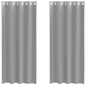 vidaXL Cortinas de gasa con ojales 2 uds gris claro 140x225 cm